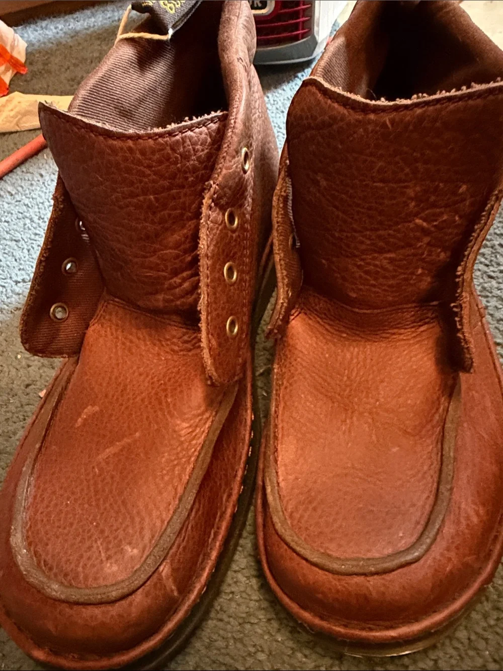 Dr. Martens Brown Leather Moc Toe Boots